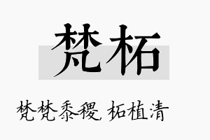 梵柘名字的寓意及含义