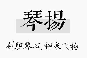 琴扬名字的寓意及含义