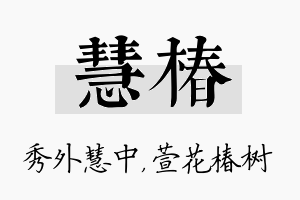 慧椿名字的寓意及含义