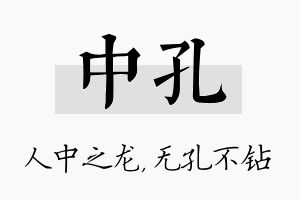 中孔名字的寓意及含义