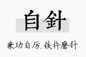 自针名字的寓意及含义