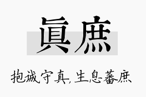 真庶名字的寓意及含义