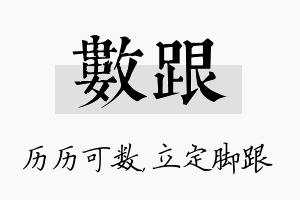 数跟名字的寓意及含义