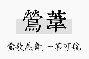 莺苇名字的寓意及含义