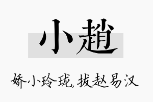 小赵名字的寓意及含义