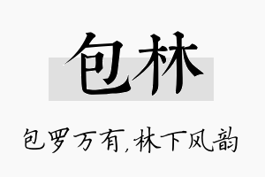 包林名字的寓意及含义