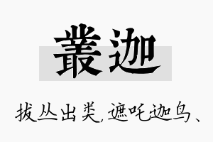 丛迦名字的寓意及含义