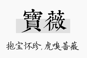 宝薇名字的寓意及含义