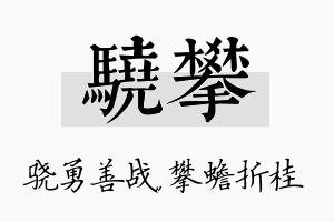 骁攀名字的寓意及含义