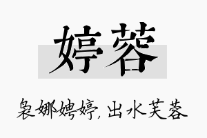 婷蓉名字的寓意及含义