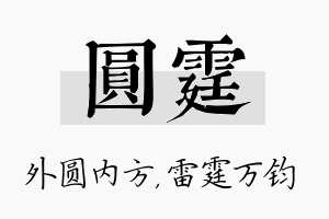 圆霆名字的寓意及含义