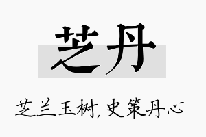 芝丹名字的寓意及含义