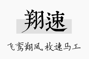 翔速名字的寓意及含义