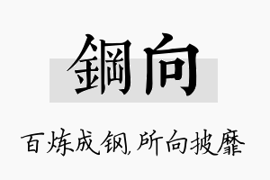 钢向名字的寓意及含义