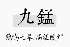 九锰名字的寓意及含义