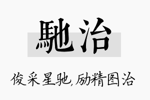 驰治名字的寓意及含义