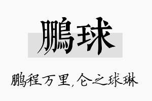 鹏球名字的寓意及含义