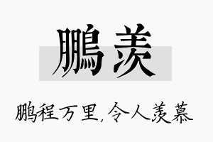 鹏羡名字的寓意及含义