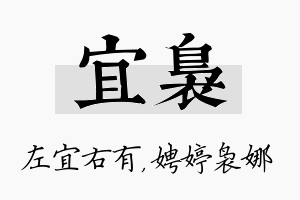 宜袅名字的寓意及含义