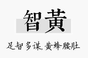 智黄名字的寓意及含义