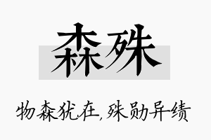 森殊名字的寓意及含义