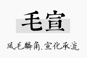 毛宣名字的寓意及含义