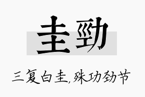 圭劲名字的寓意及含义