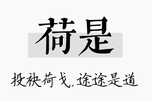 荷是名字的寓意及含义