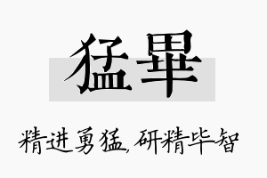 猛毕名字的寓意及含义