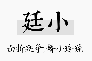 廷小名字的寓意及含义