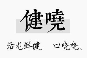 健哓名字的寓意及含义