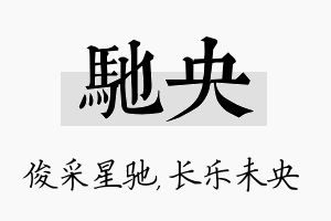 驰央名字的寓意及含义