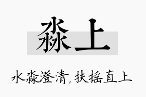 淼上名字的寓意及含义