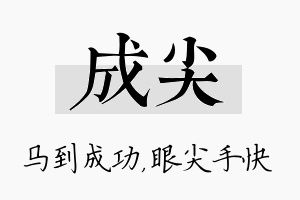 成尖名字的寓意及含义