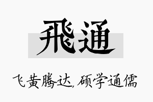 飞通名字的寓意及含义