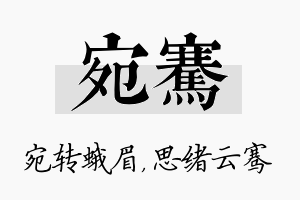 宛骞名字的寓意及含义