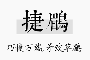 捷鹛名字的寓意及含义