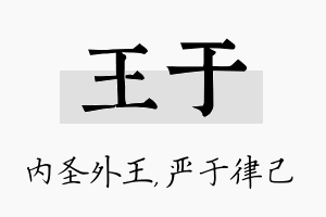 王于名字的寓意及含义