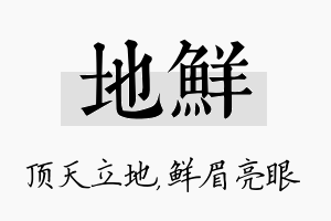 地鲜名字的寓意及含义