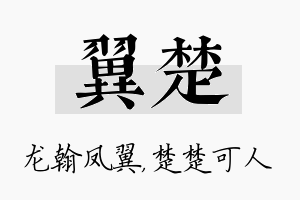 翼楚名字的寓意及含义