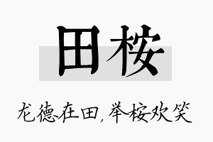 田桉名字的寓意及含义