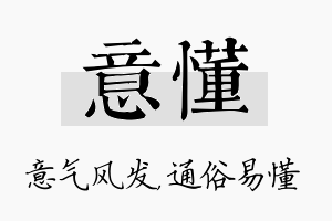 意懂名字的寓意及含义