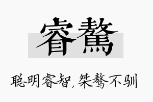 睿骜名字的寓意及含义