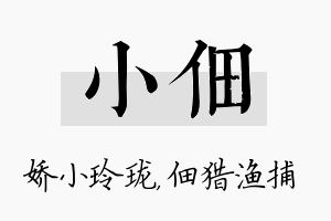 小佃名字的寓意及含义