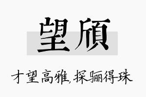 望颀名字的寓意及含义