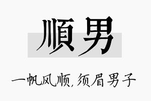 顺男名字的寓意及含义