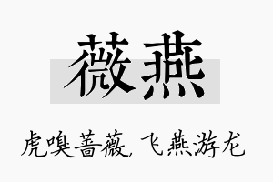 薇燕名字的寓意及含义