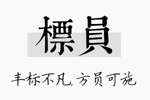 标员名字的寓意及含义