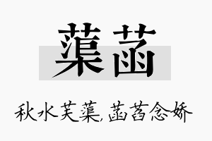 蕖菡名字的寓意及含义