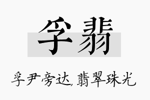 孚翡名字的寓意及含义